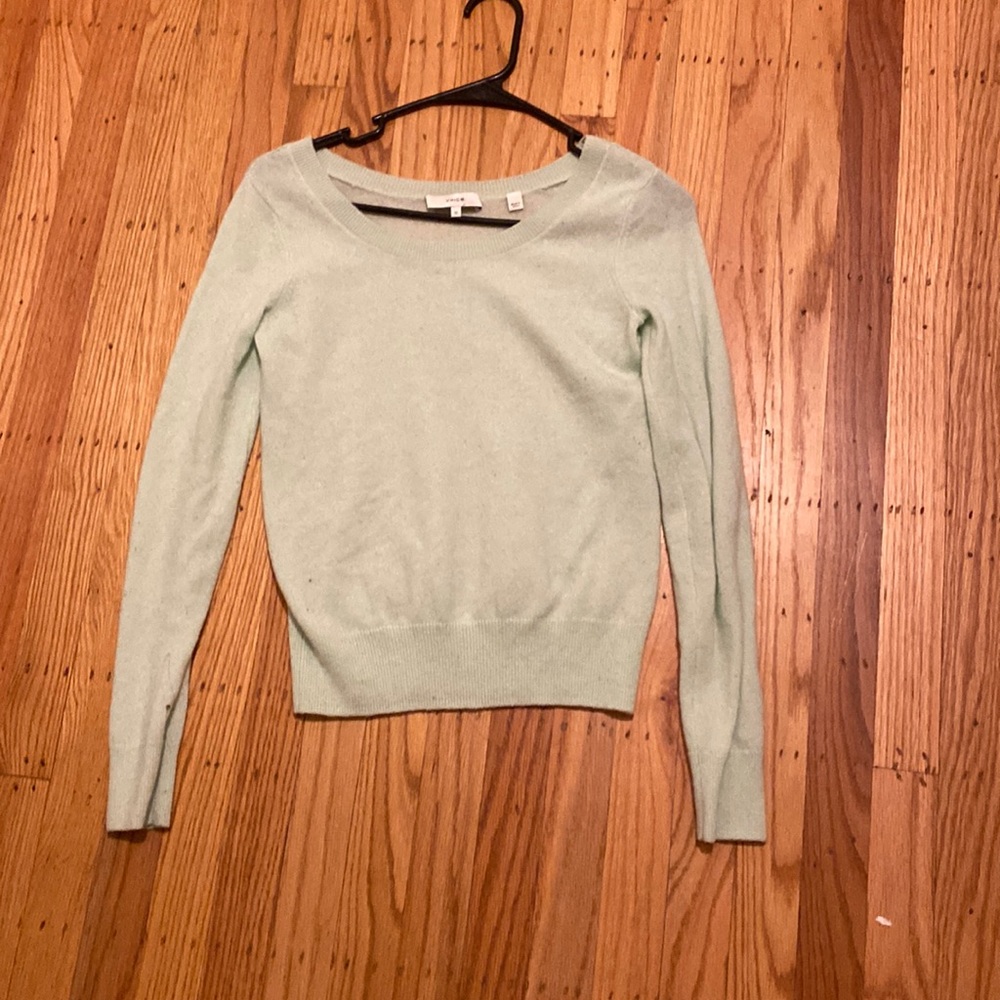 vince mint cashmere sweater
